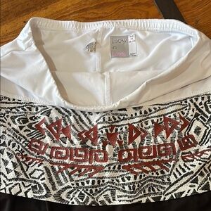 Lucky in Love Black and White Skirt with Red Accents